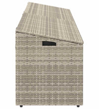 Garten-Auflagenbox Hellgrau 220x50x58 cm Poly Rattan
