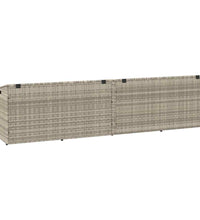 Garten-Auflagenbox Hellgrau 220x50x58 cm Poly Rattan
