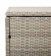 Garten-Auflagenbox Hellgrau 220x50x58 cm Poly Rattan