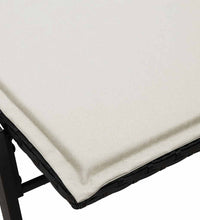 Sonnenliege mit Auflage Schwarz Poly-Rattan