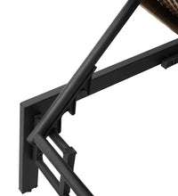 Sonnenliege mit Auflage Braun Poly Rattan