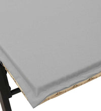 Sonnenliege mit Auflage Beige Poly Rattan