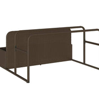 Pool Aufbewahrungsbehälter Braun 110x100x57 cm Poly Rattan