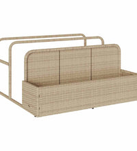 Pool Aufbewahrungsbehälter Beige 110x100x57 cm Poly Rattan