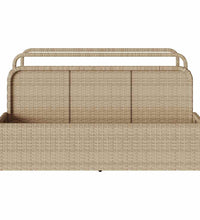 Pool Aufbewahrungsbehälter Beige 110x100x57 cm Poly Rattan