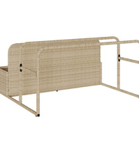 Pool Aufbewahrungsbehälter Beige 110x100x57 cm Poly Rattan