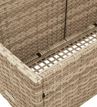 Pool Aufbewahrungsbehälter Beige 110x100x57 cm Poly Rattan