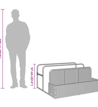 Pool Aufbewahrungsbehälter Hellgrau 110x100x57 cm Poly Rattan