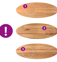 Esstisch Hellbraun 320x120x74 cm Massivholz Eiche Oval