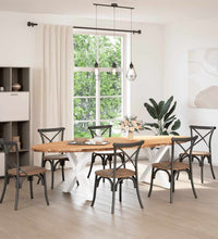 Esstisch Hellbraun 280x120x74 cm Massivholz Eiche Oval