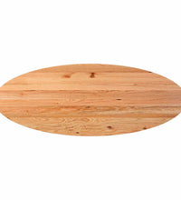 Esstisch Hellbraun 320x120x74 cm Massivholz Eiche Oval