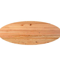 Esstisch Hellbraun 320x120x74 cm Massivholz Eiche Oval