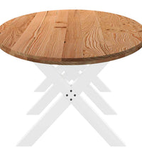 Esstisch Hellbraun 320x120x74 cm Massivholz Eiche Oval