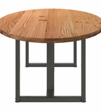 Esstisch Hellbraun 280x120x74 cm Massivholz Eiche Oval