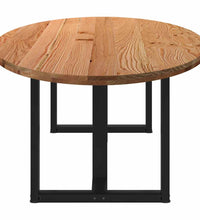 Esstisch Hellbraun 280x120x74 cm Massivholz Eiche Oval