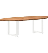 Esstisch Hellbraun 280x120x74 cm Massivholz Eiche Oval