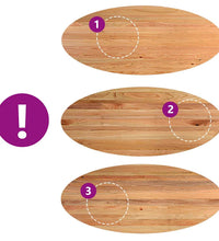 Esstisch Hellbraun 280x120x74 cm Massivholz Eiche Oval