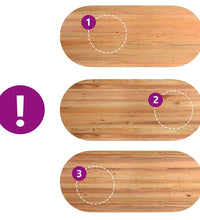 Esstisch Hellbraun 280x120x74 cm Massivholz Eiche Oval