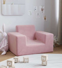 Kindersofa Rosa Weich Plüsch