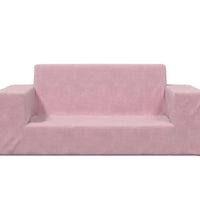 Kindersofa 2-Sitzer Rosa Weich Plüsch