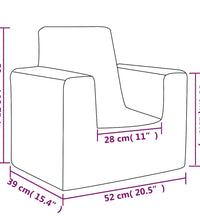 Kindersofa Creme Weich Plüsch