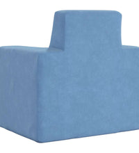 Kindersofa Blau Weich Plüsch