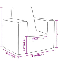 Kindersofa Blau Weich Plüsch