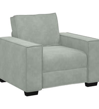 Sessel Hellgrau 59 cm Samt
