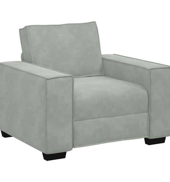 Sessel Hellgrau 59 cm Samt