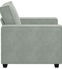 Sessel Hellgrau 59 cm Samt