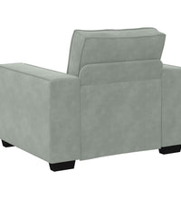 Sessel Hellgrau 59 cm Samt