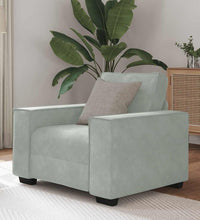 Sessel Hellgrau 59 cm Samt