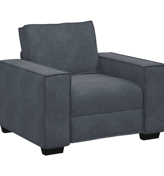 Sessel Dunkelgrau 59 cm Samt