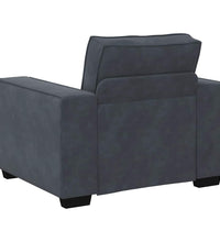 Sessel Dunkelgrau 59 cm Samt