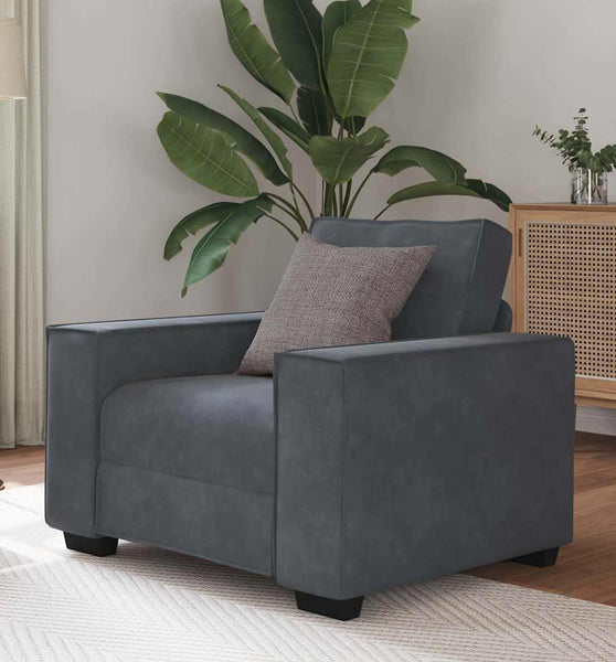 Sessel Dunkelgrau 59 cm Samt