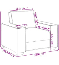 Sessel Gelb 59 cm Samt