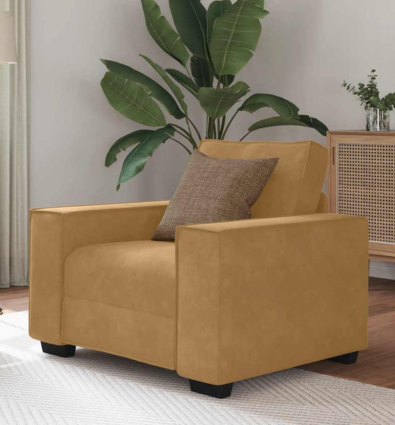 Sessel Braun 59 cm Samt