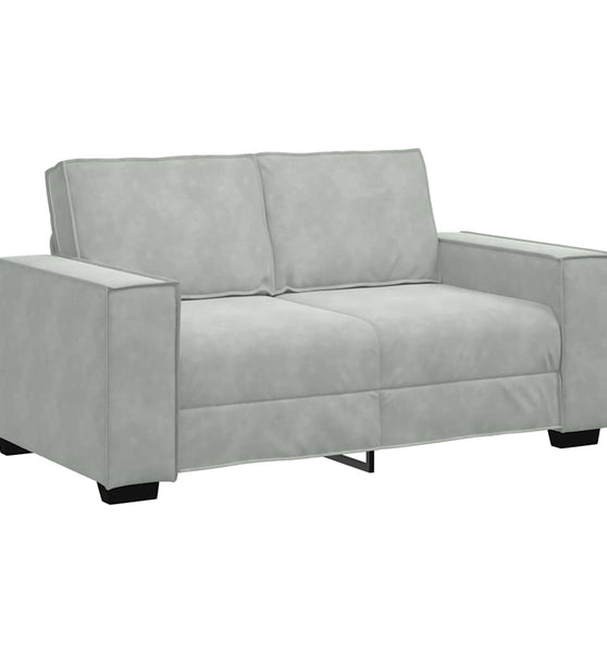 2-Sitzer-Sofa Hellgrau 120 cm Samt