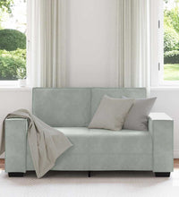 2-Sitzer-Sofa Hellgrau 120 cm Samt