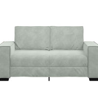 2-Sitzer-Sofa Hellgrau 120 cm Samt