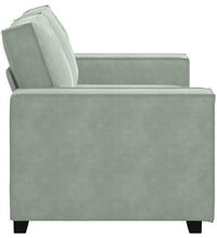 2-Sitzer-Sofa Hellgrau 120 cm Samt