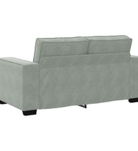 2-Sitzer-Sofa Hellgrau 120 cm Samt