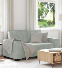 2-Sitzer-Sofa Hellgrau 120 cm Samt