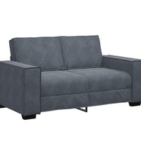2-Sitzer-Sofa Dunkelgrau 120 cm Samt