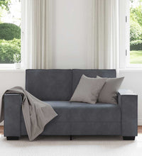 2-Sitzer-Sofa Dunkelgrau 120 cm Samt
