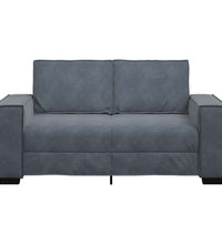 2-Sitzer-Sofa Dunkelgrau 120 cm Samt