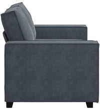 2-Sitzer-Sofa Dunkelgrau 120 cm Samt