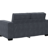2-Sitzer-Sofa Dunkelgrau 120 cm Samt