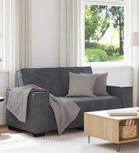 2-Sitzer-Sofa Dunkelgrau 120 cm Samt