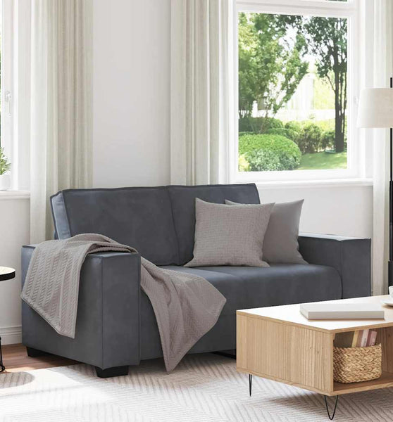 2-Sitzer-Sofa Dunkelgrau 120 cm Samt